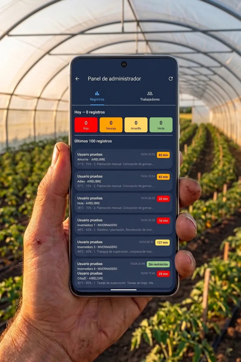 TempCalc - Historial de registros